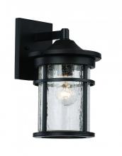  40380 BK - Avalon Crackled Glass, Armed Outdoor Wall Lantern Light